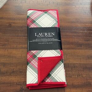 NWT Lauren Ralph Lauren Set of 2 Reversible Drying Mats 16 In x 22 In